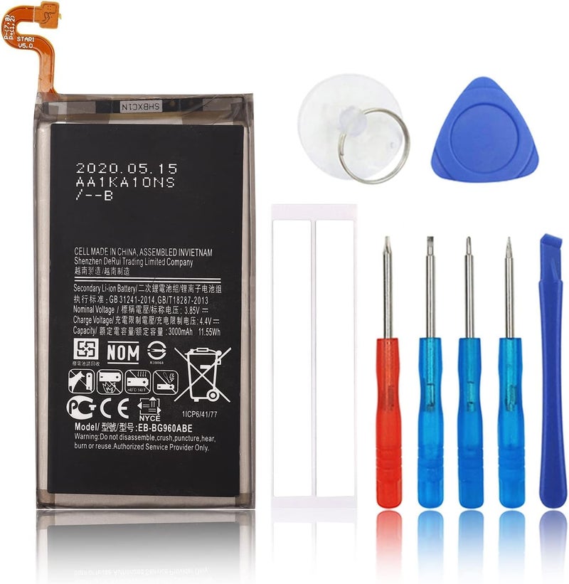 SwarKing Replacement Battery Compatible with Samsung Galaxy S9 SM-G960F SM-G960 G960F G960 G960U EB-BG960ABE with Toolkit - Image 1